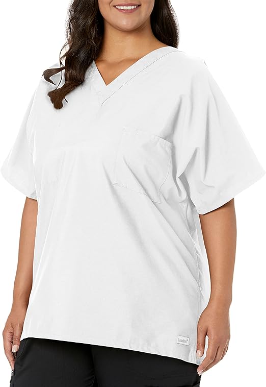 7502 LANDAU ESSENTIALS UNISEX REVERSIBLE 1-POCKET V-NECK SCRUB TOP