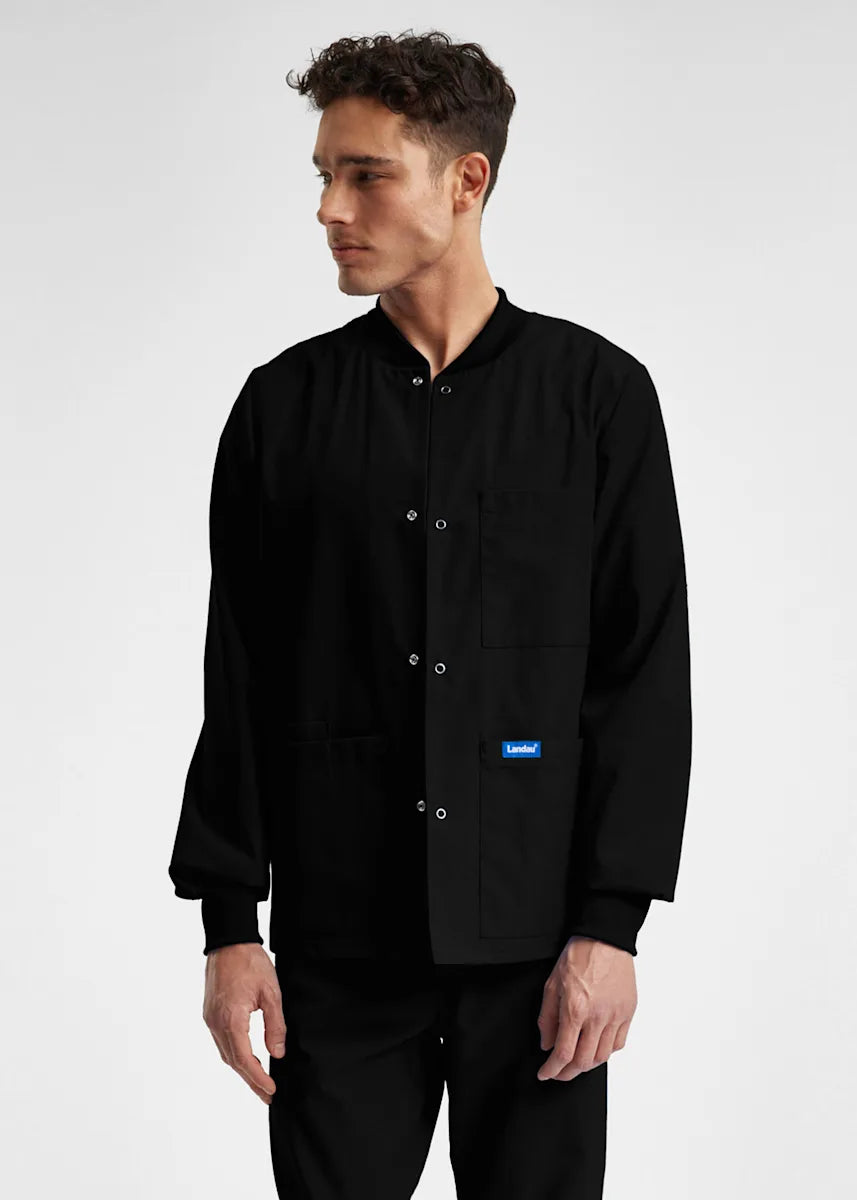 LJ709 Landau Essentials 5-Pocket Snap Front Warm-Up Unisex Jacket