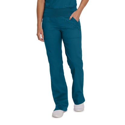 2043 - ProFlex Women Stretch Yoga Waist 4 Pkt Straight Leg Pant